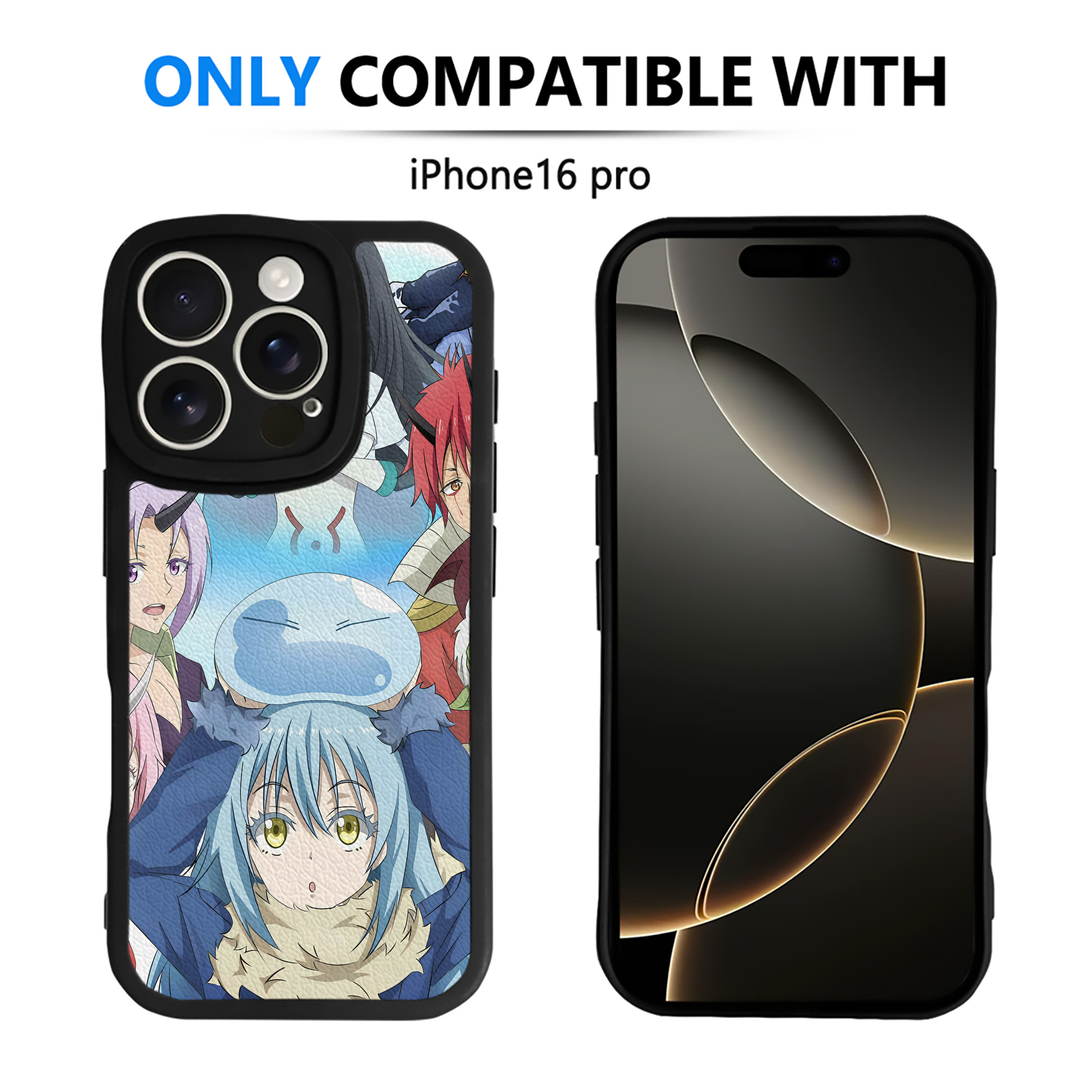 （画像用） 転スラ Regarding Reincarnated to Slime 【iPhone 16シリーズ対応】シリコンスマホケース（レザー調） 材質：シリコン